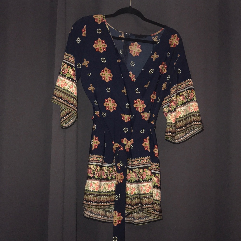 Floral short romper